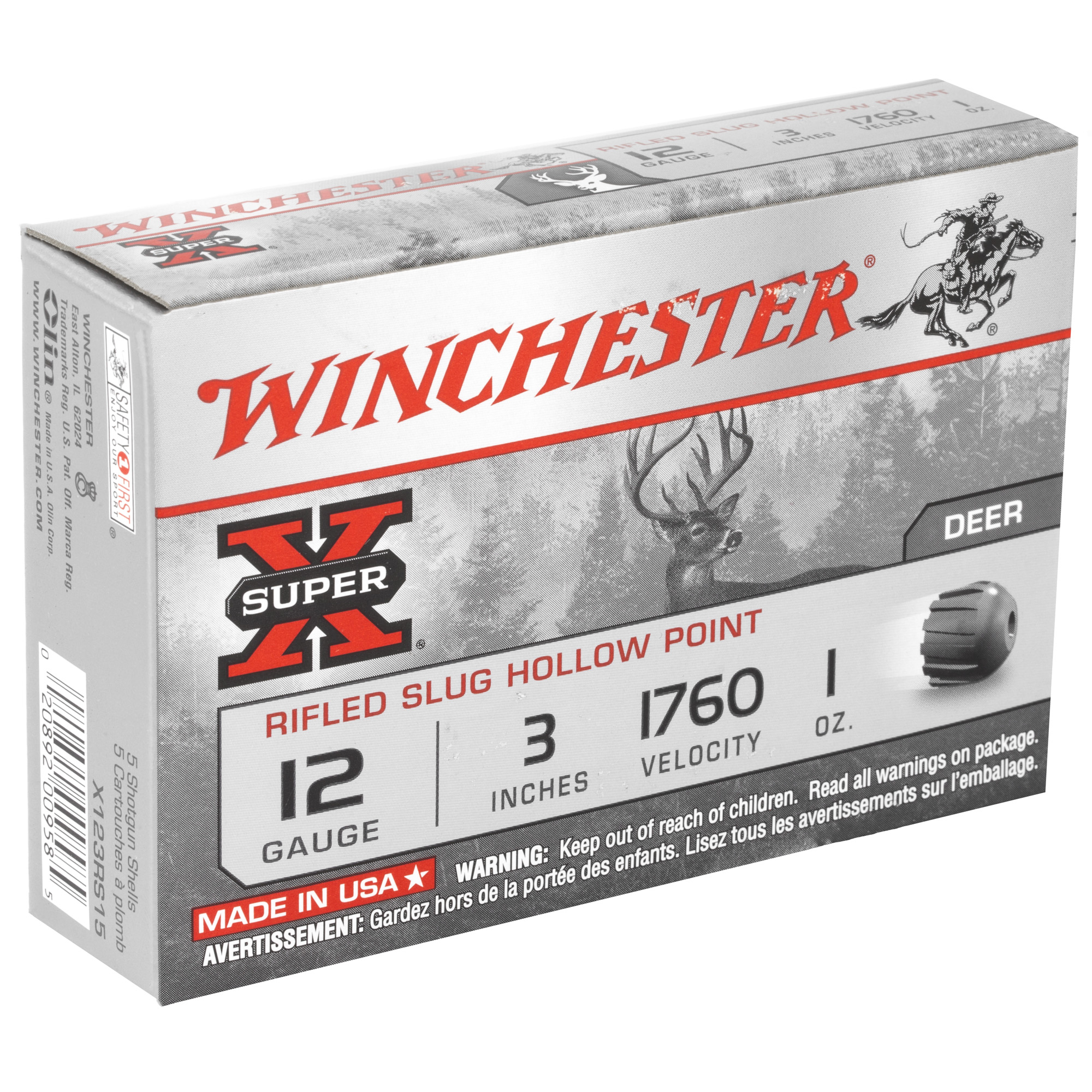 WIN SPRX 12GA 3 1OZ RIFLED 5/250 - Image 2