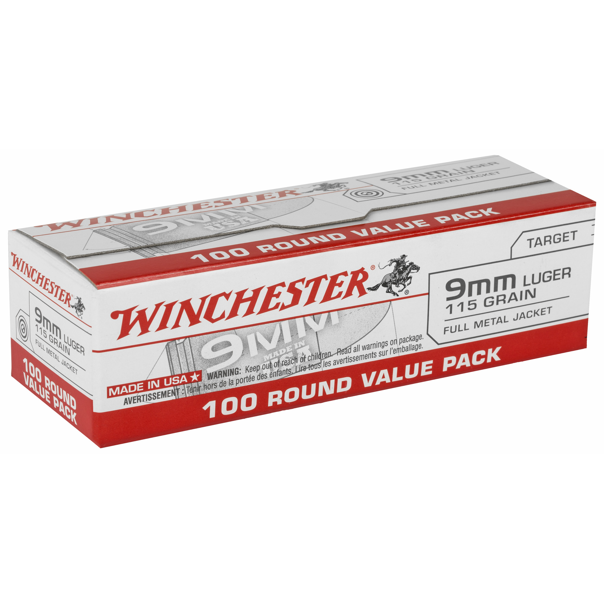 WIN USA 9MM 115GR FMJ 100/1000 - Image 2