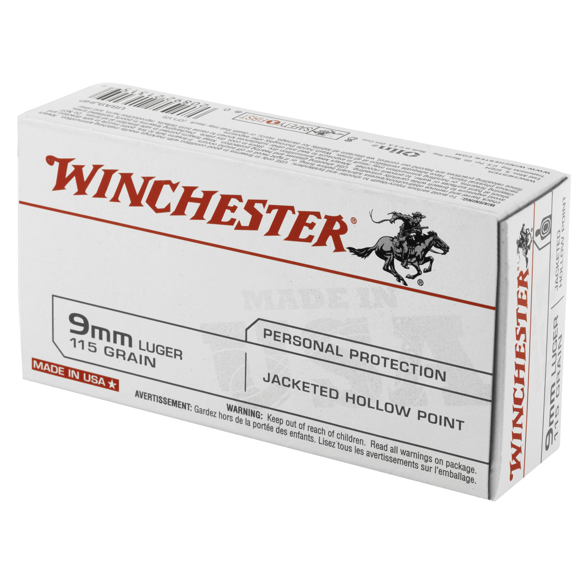 WIN USA 9MM 115GR JHP 50/500 - Image 3