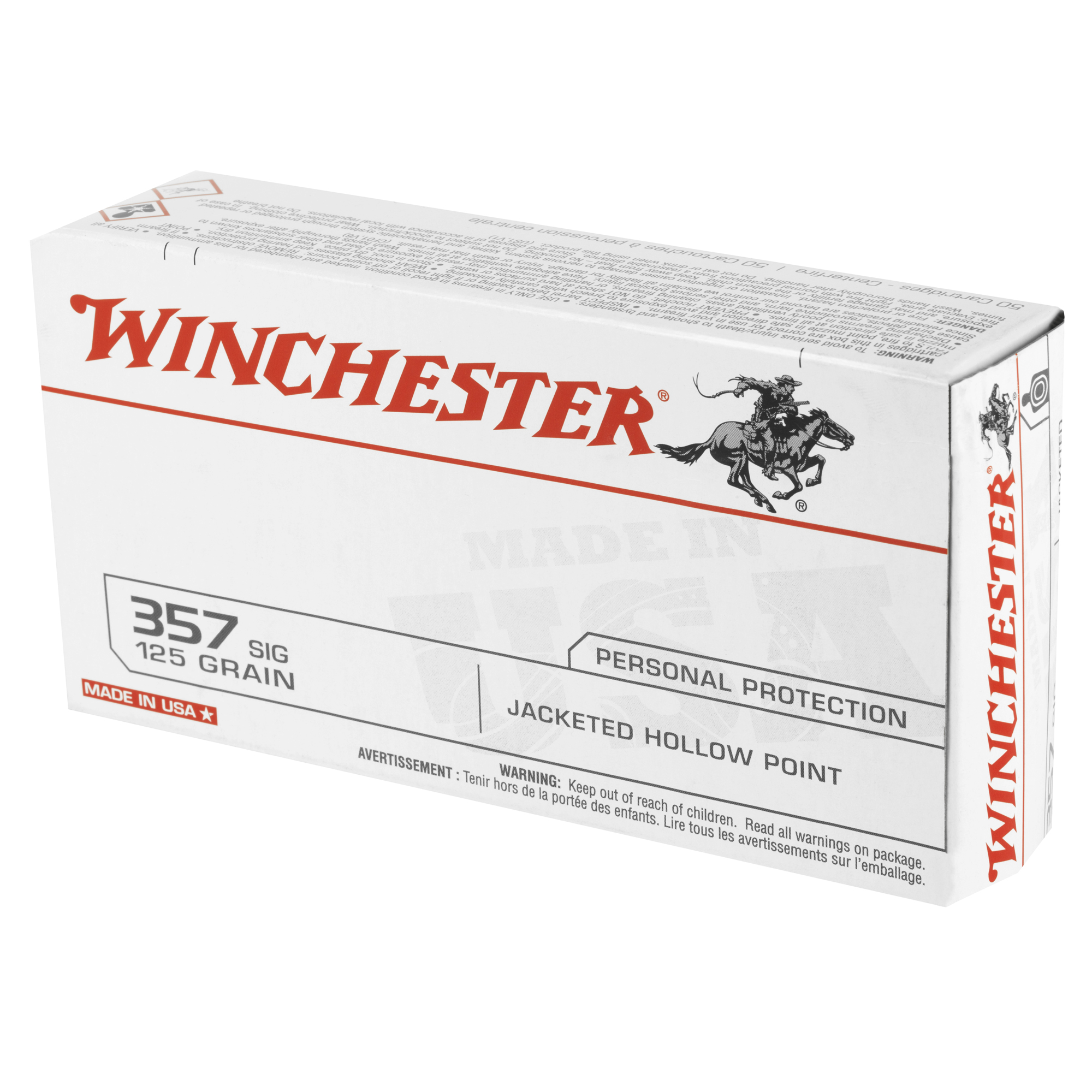 WIN USA 357SIG 125GR JHP 50/500 - Image 3