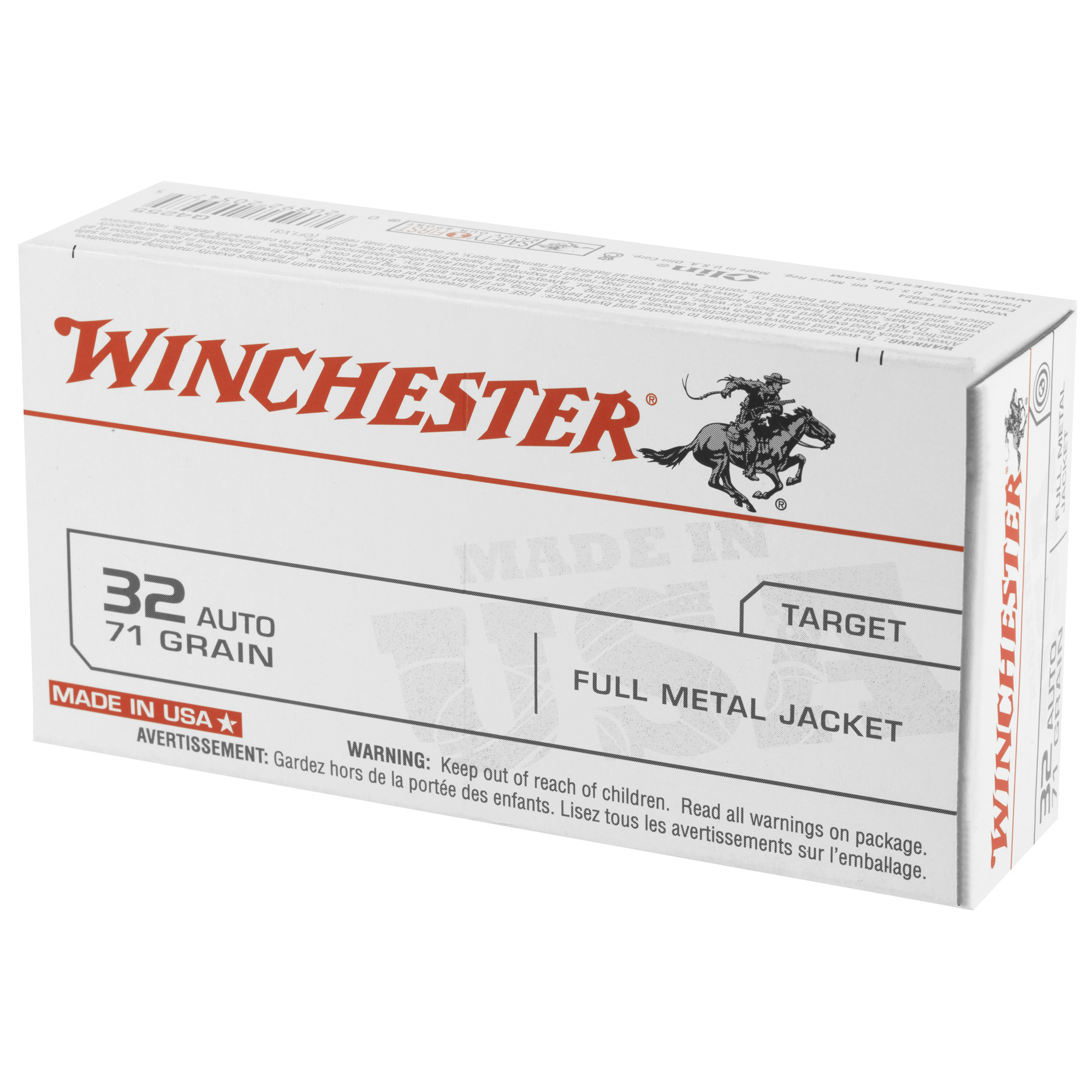 WIN USA 32ACP 71GR FMJ 50/500 - Image 3