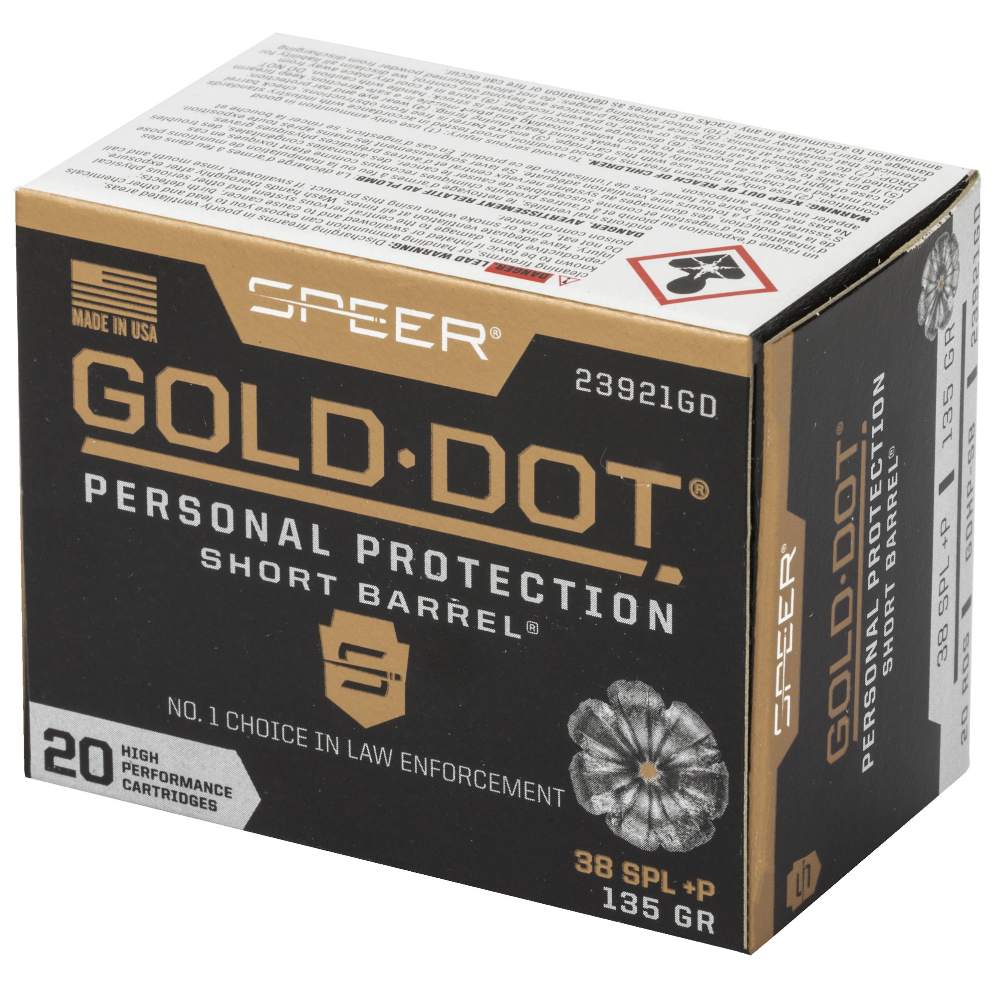 SPR GOLD DOT 38S+P 135G HP SB 20/200 - Image 3