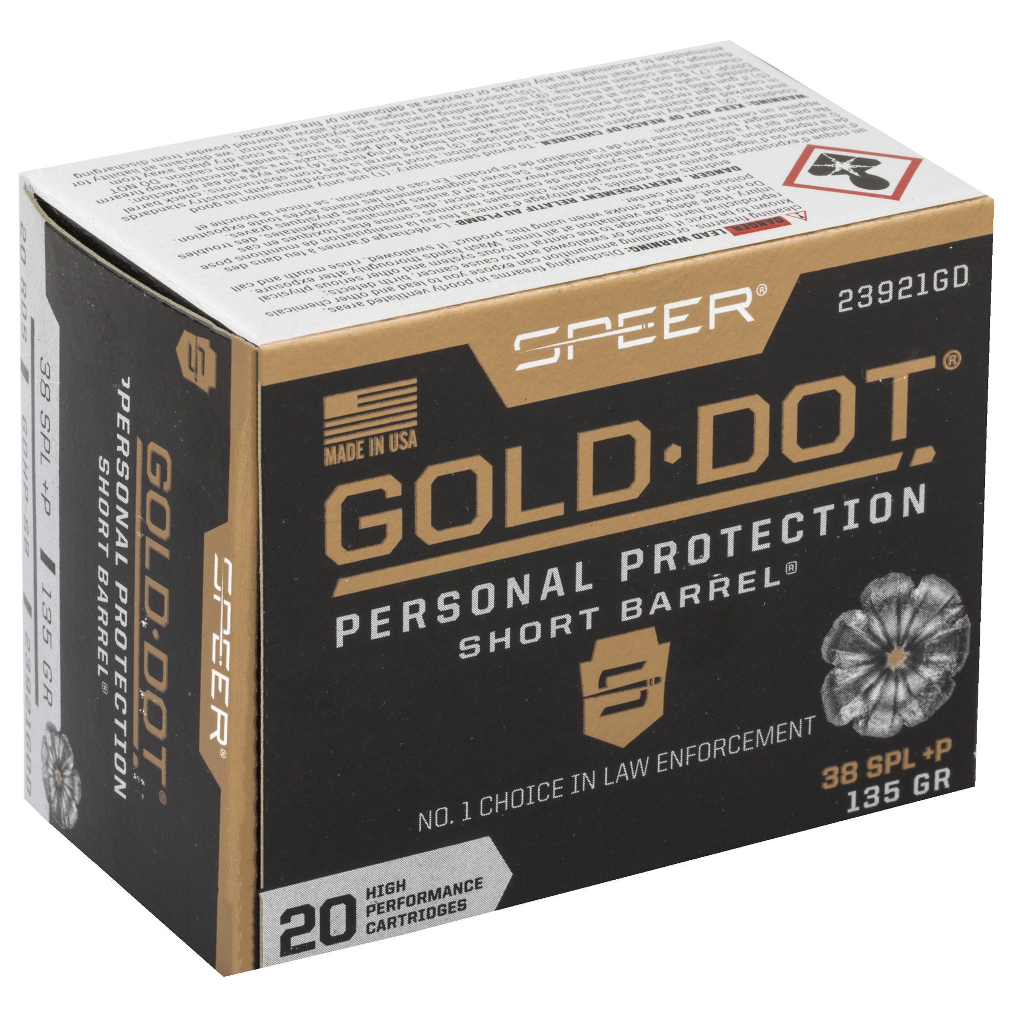 SPR GOLD DOT 38S+P 135G HP SB 20/200 - Image 2