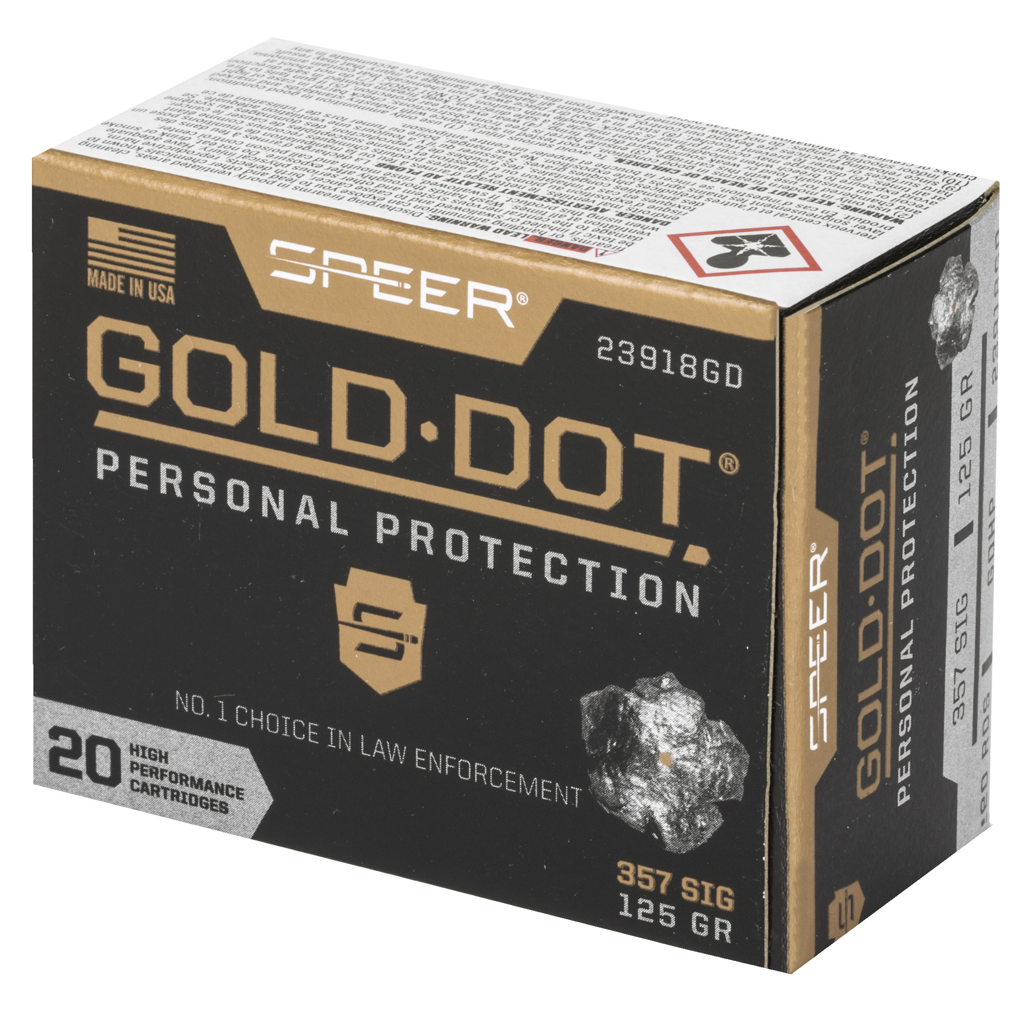 SPR GOLD DOT 357SIG 125GR HP 20/200 - Image 3