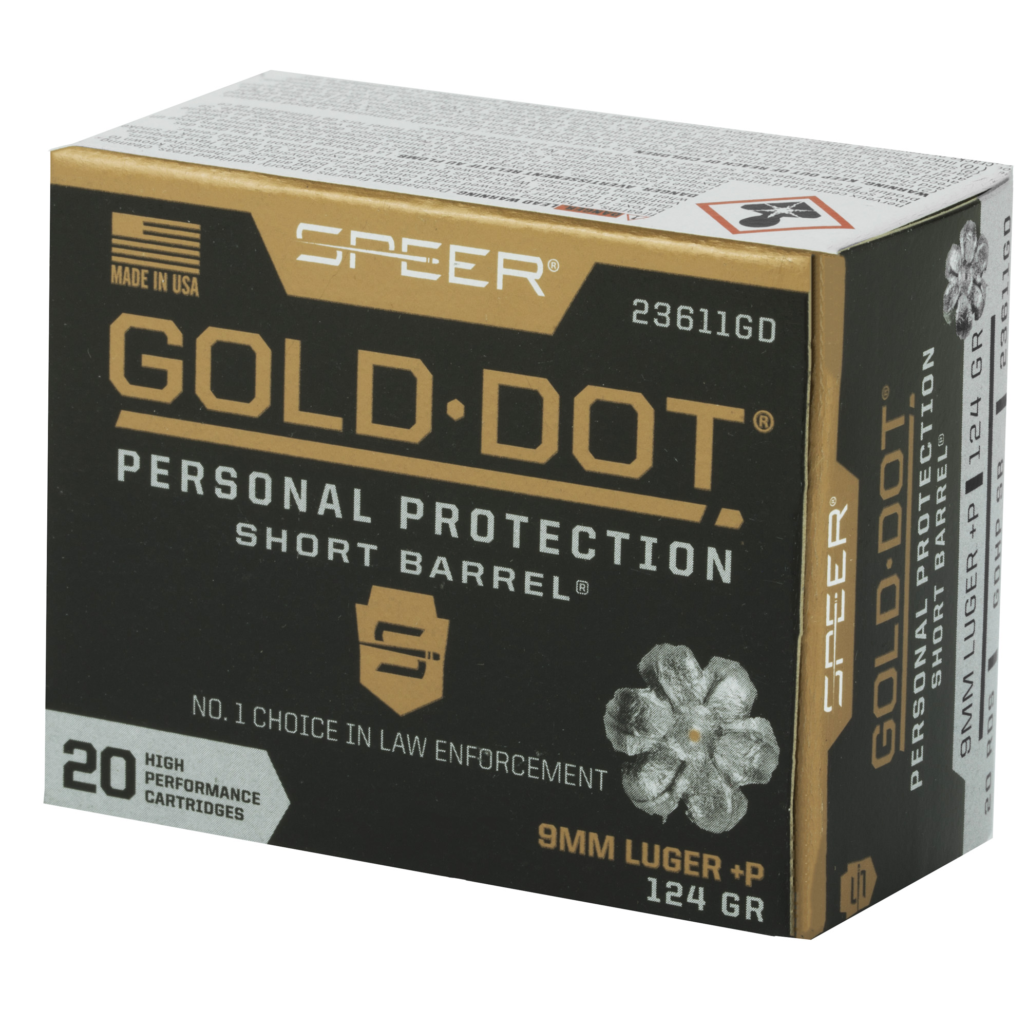 SPR GOLD DOT 9MM+P 124G HP SB 20/200 - Image 3
