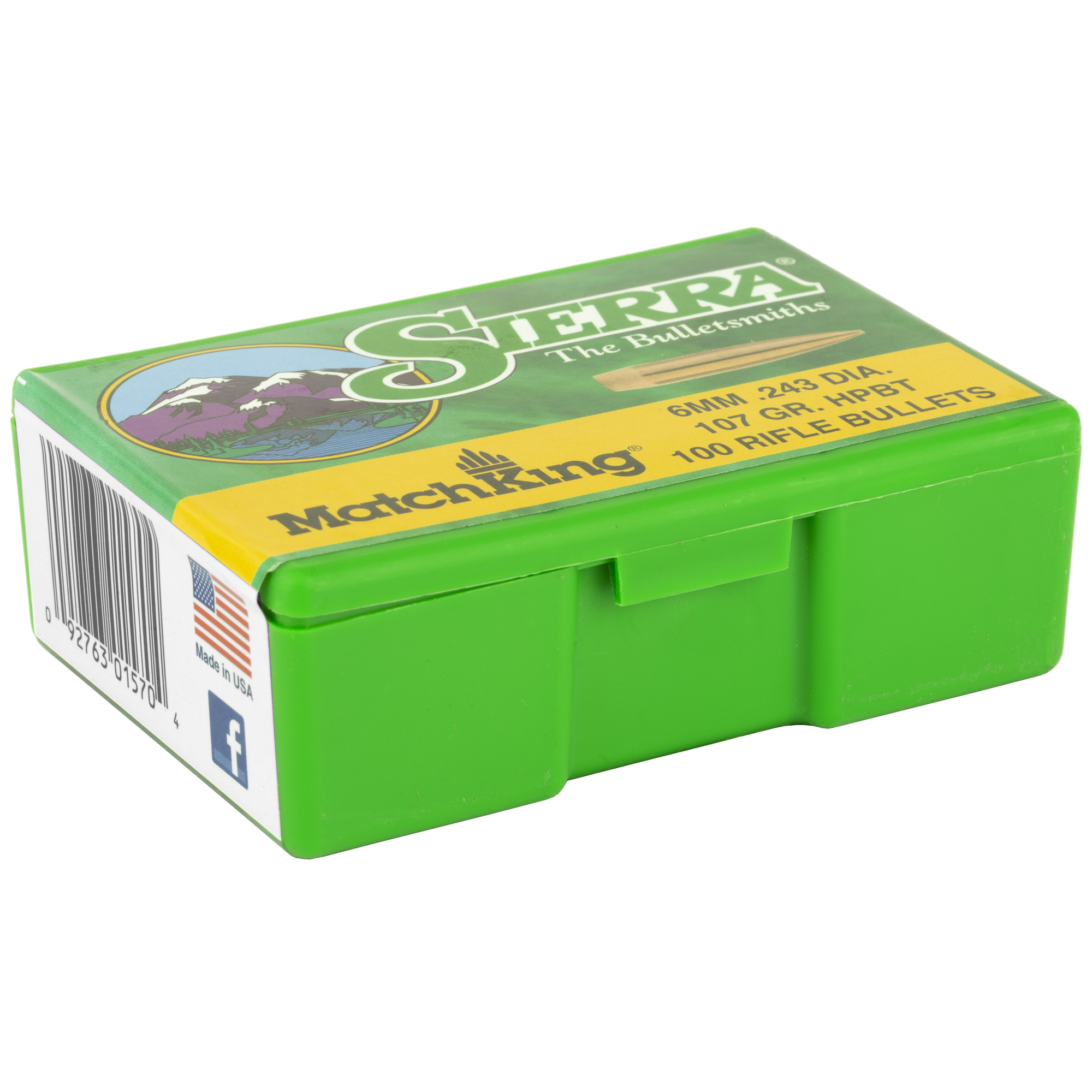 SIERRA MATCHKING .243 107GR 100CT - Image 2