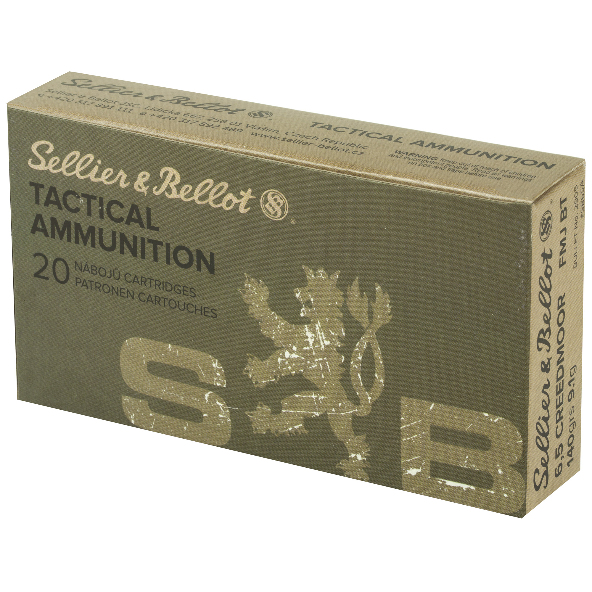 S&B 6.5CREED 140GR FMJ 20/500 - Image 3